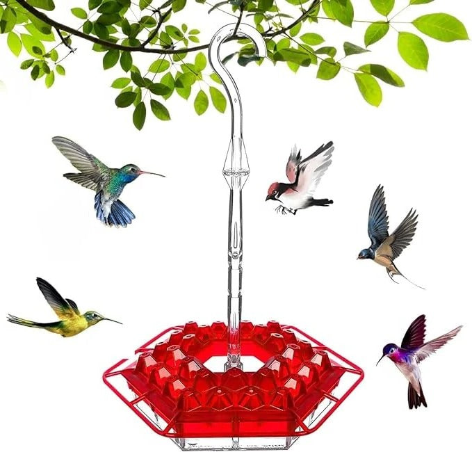 Ant Proof Hummingbird Feeder with Outdoor Hanging Perch | Premium